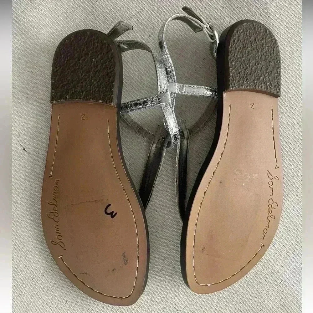 Sam Edelman Gigi Silver Lilac Glitter Sandals. NWOT/NWOB